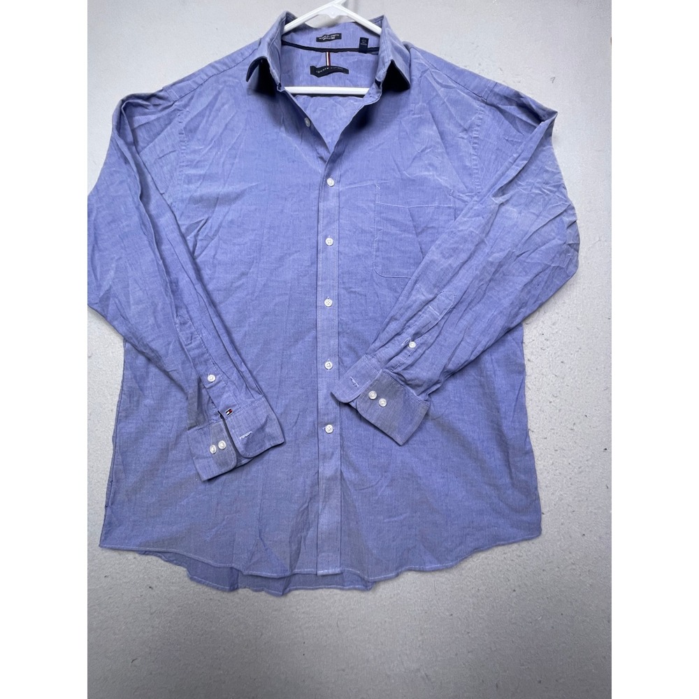 Tommy Hilfiger Shirt Regular Fit Stretch Blue XL Mens